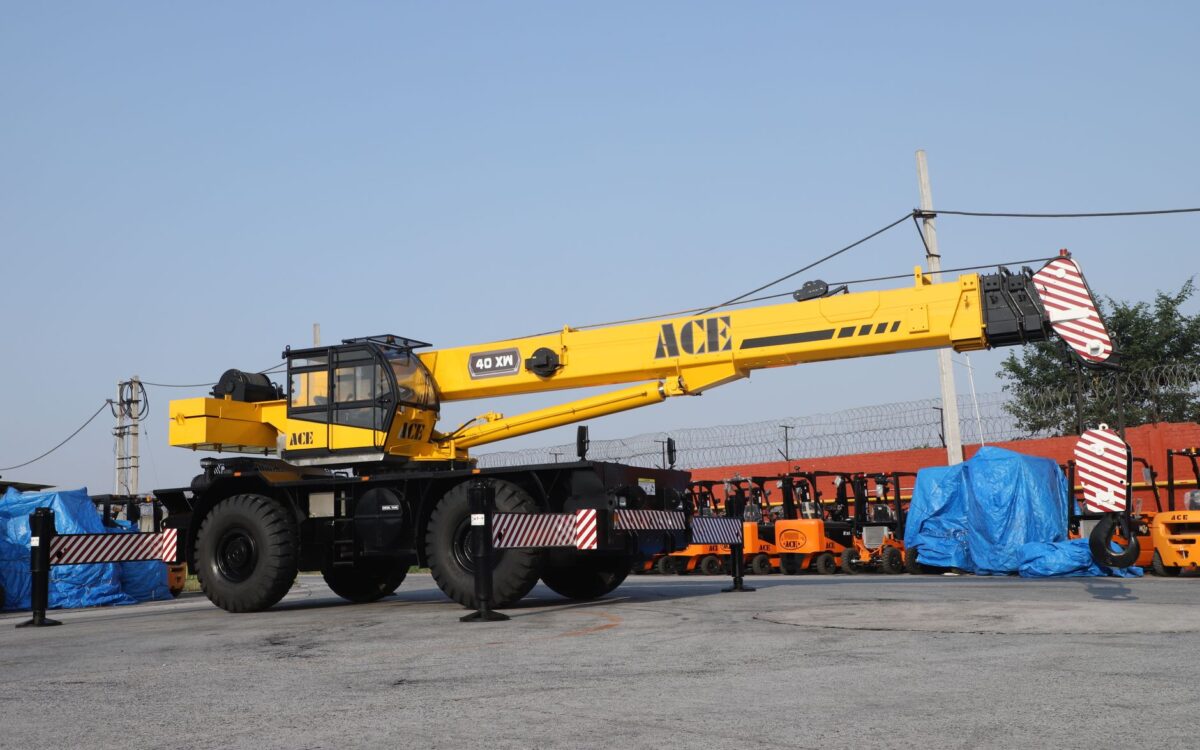 Equipment rental yard in Utah showing forklifts, aerial lifts, and construction machinery for contractors